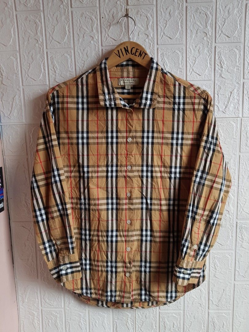 Burberry Gold Plaid Pants main image 0