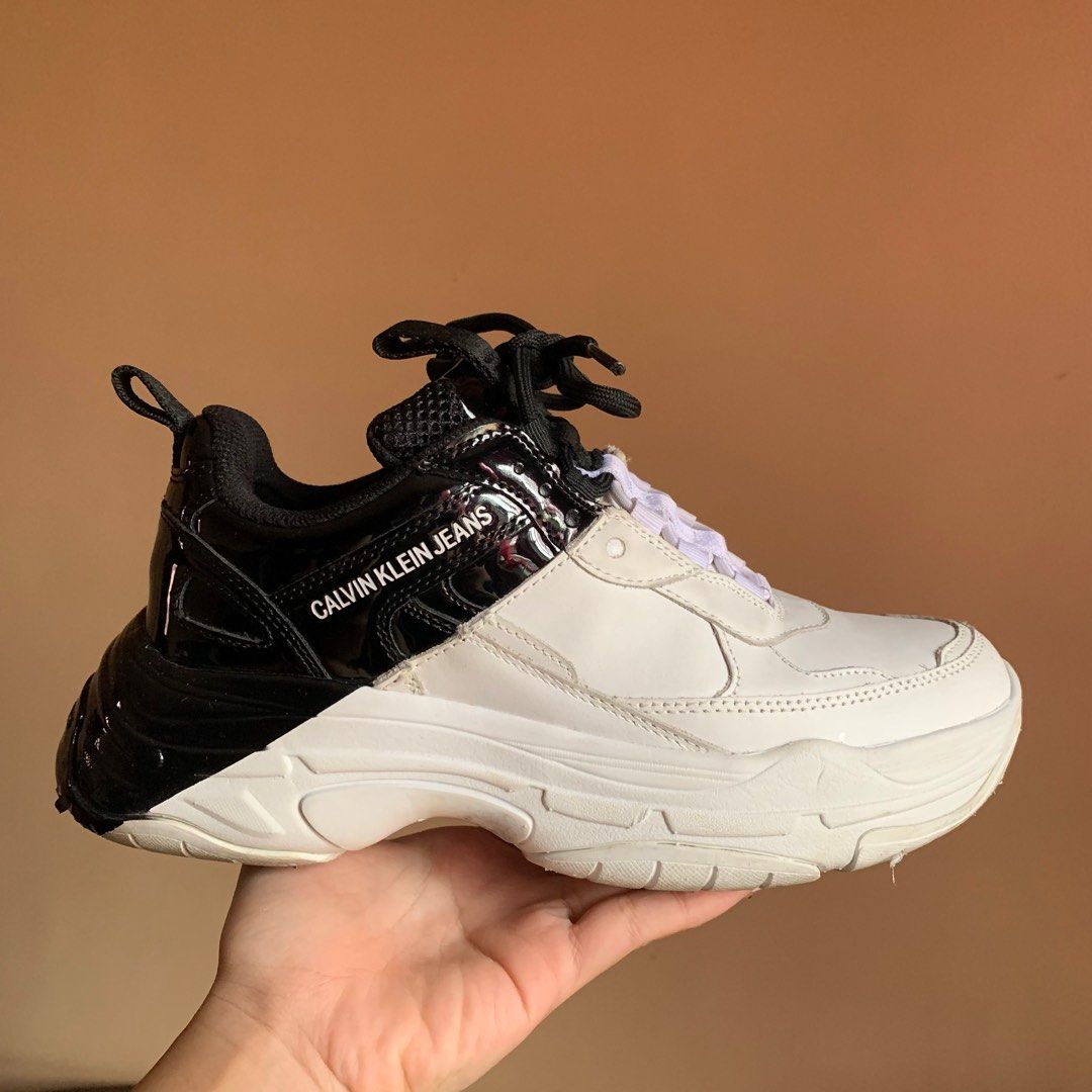 Calvin Klein Limited Edition Madelia two toned black and white chunky  sneakers, Women's Fashion, Footwear, Sneakers on Carousell