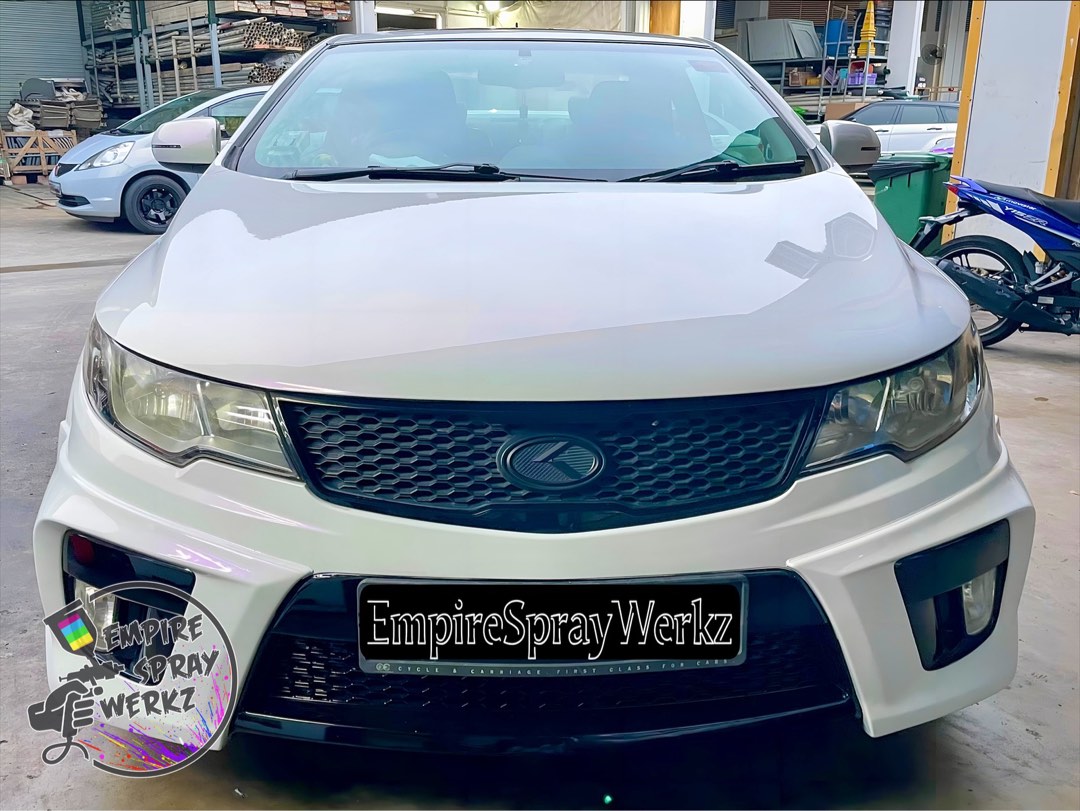 Car Spray Painting E.S.W Special Effect Lollipop in White, Car