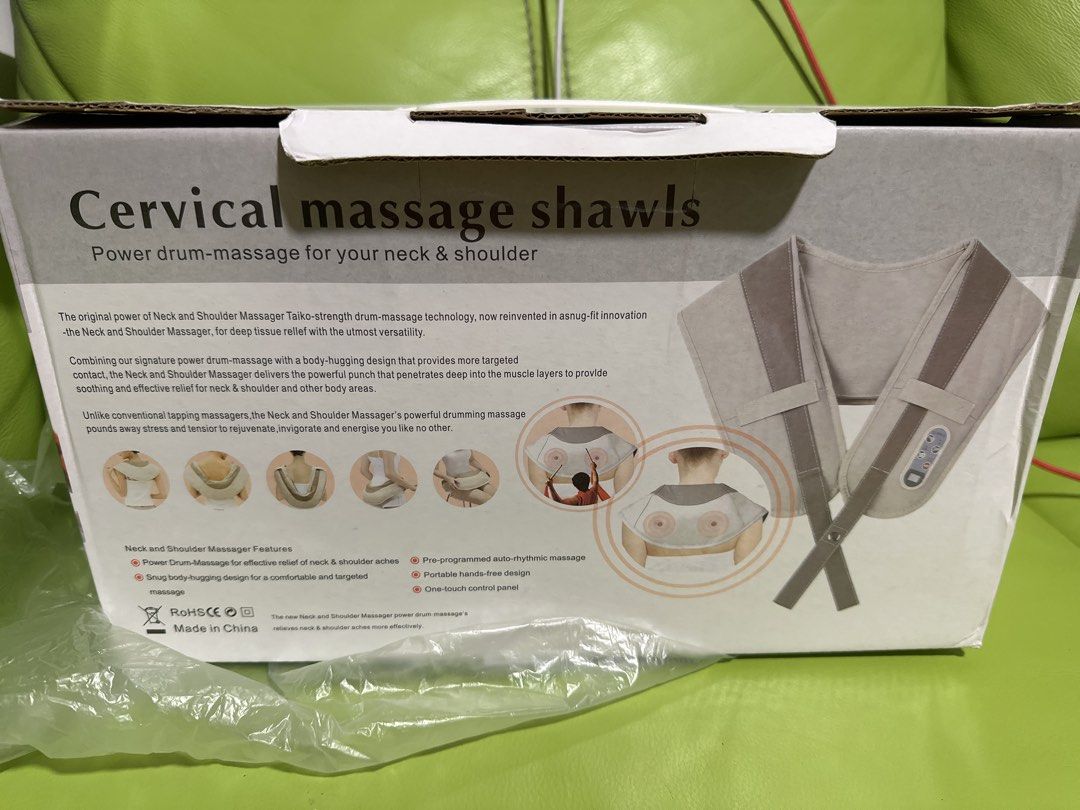 Cervical Massage Shawl, Health & Nutrition, Massage Devices on Carousell