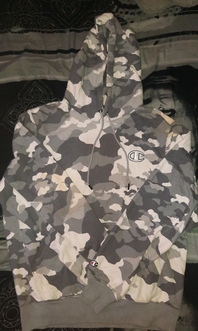 Champion white camo super top fleece hoodie