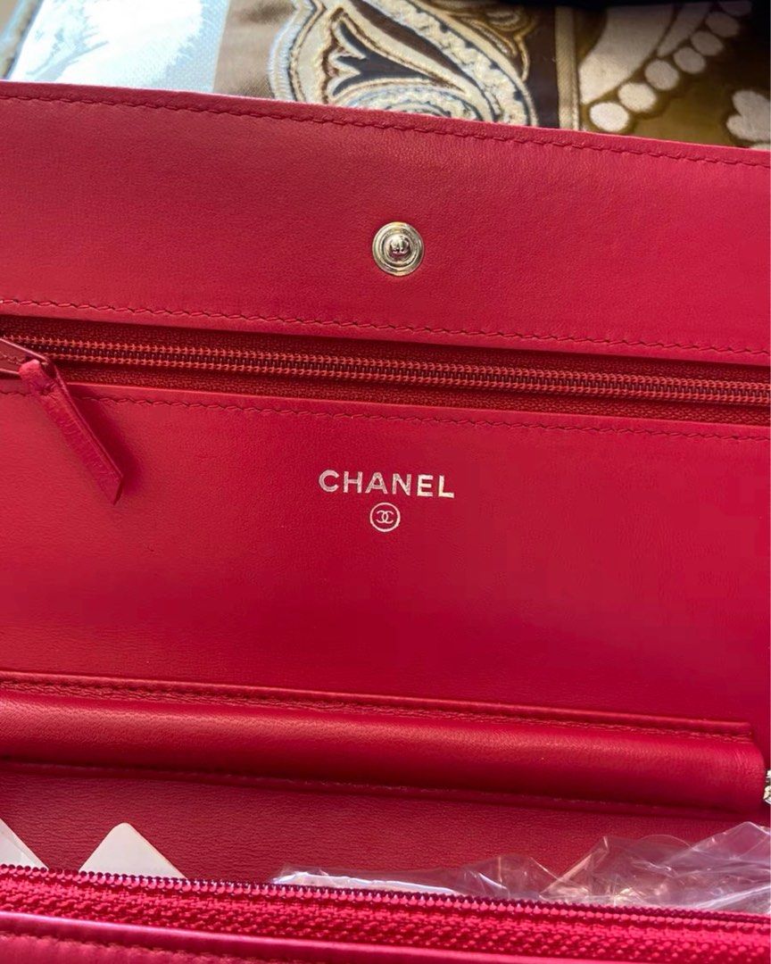 chanel pink woc chain bag, Luxury, Bags & Wallets on Carousell