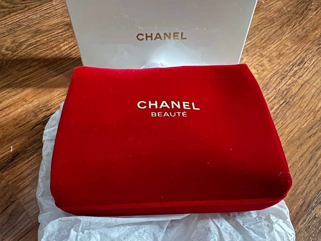 Red velvet makeup bag outlet