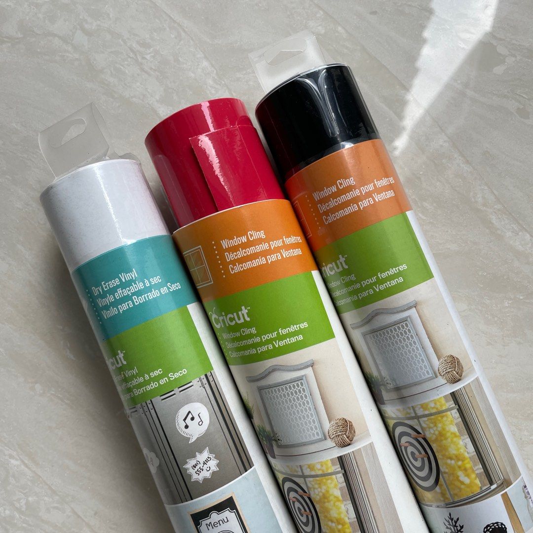 Cricut Window Clings & Dry Erase Vinyl, Hobbies & Toys, Stationery & Craft, Craft Supplies