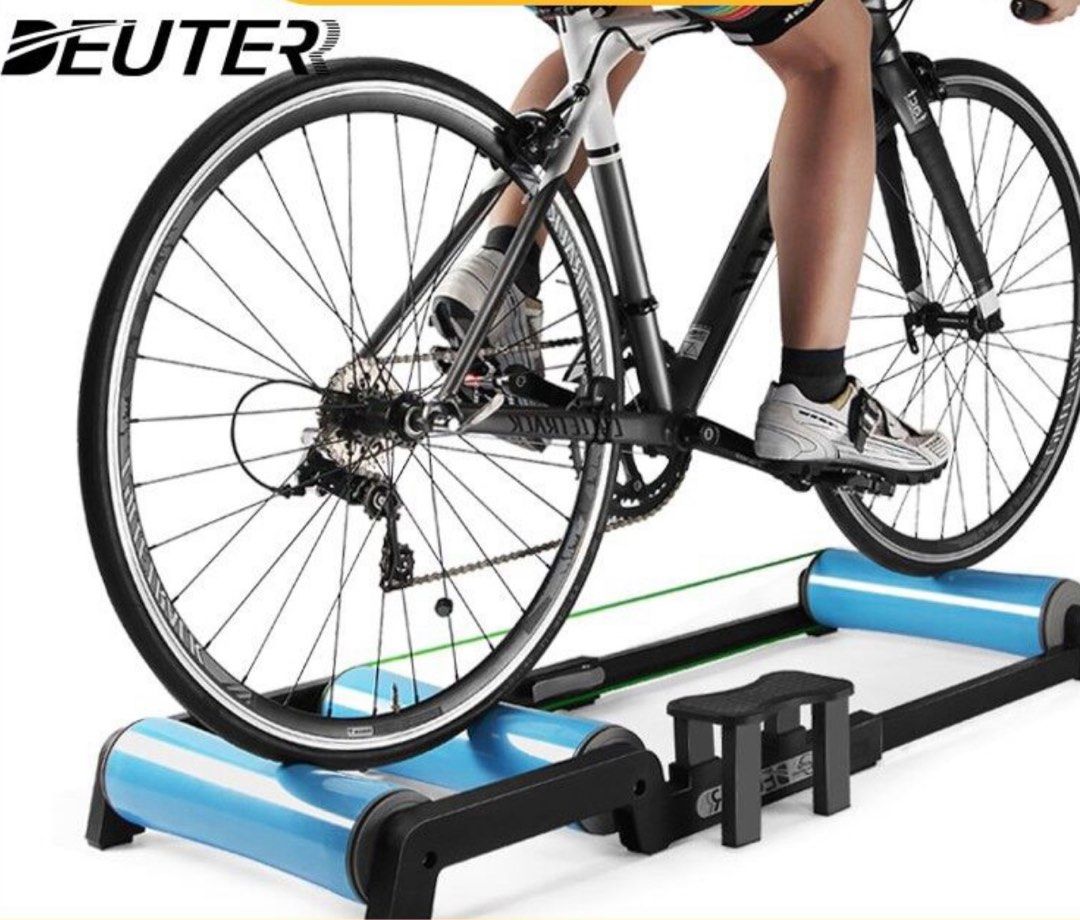 DEUTER Bicycle Roller Trainer Stand Exercise Bike Training Silent Folding Trainer Aluminum Alloy MTB Road Indoor