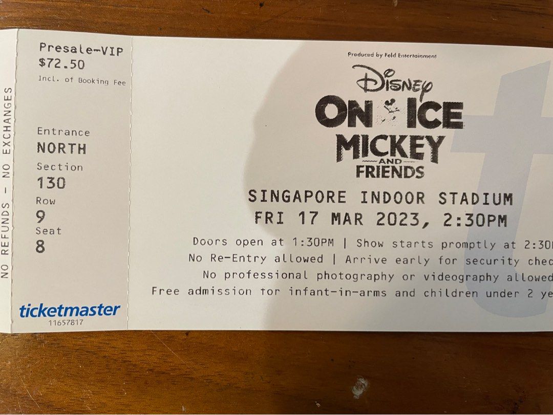 Disney on ice Singapore (17th March , Tickets & Vouchers, Event