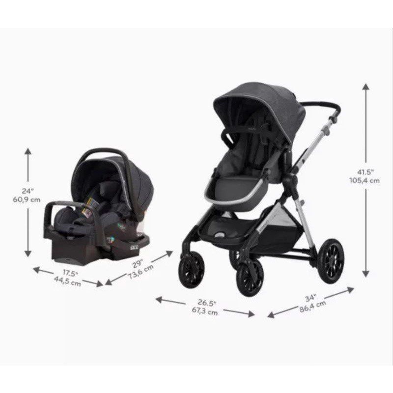 Evenflo Pivot Xpand Modular Travel System with SafeMax Infant Car Seat