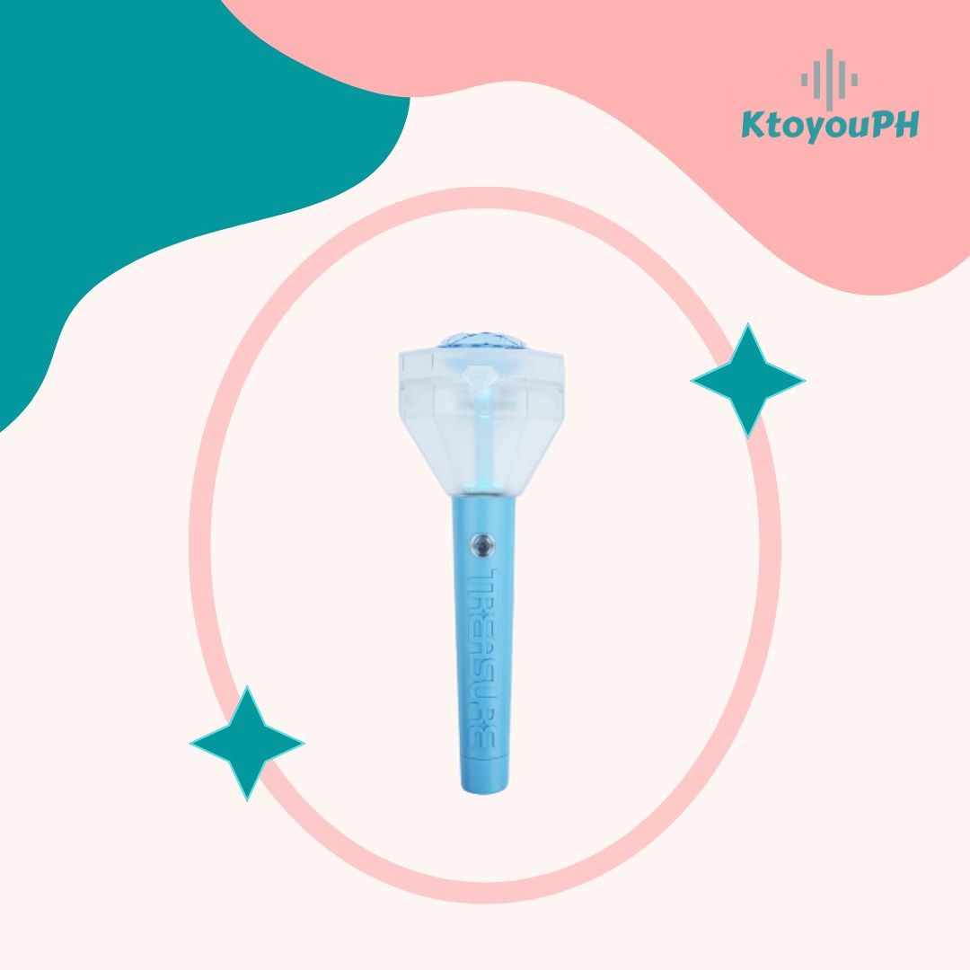 FAST ETA TREASURE Official Light Stick (Category: Lighting) located in Caloocan City. Submitted by ktoyouph_ (Listing ID 1169594472, Image 1). Description: FAST ETA TREASURE Official Light Stick ₱2,750 + Local SF 🛒DM to order • TREASURE Official Light Stick release date: June 28, 2021 • Sealed and official • Components: Out Box, Light Stick, Wrist Strap and User Manual • Power: 3EA AAA Batteries (Not Included) • 100% Authentic product directly f