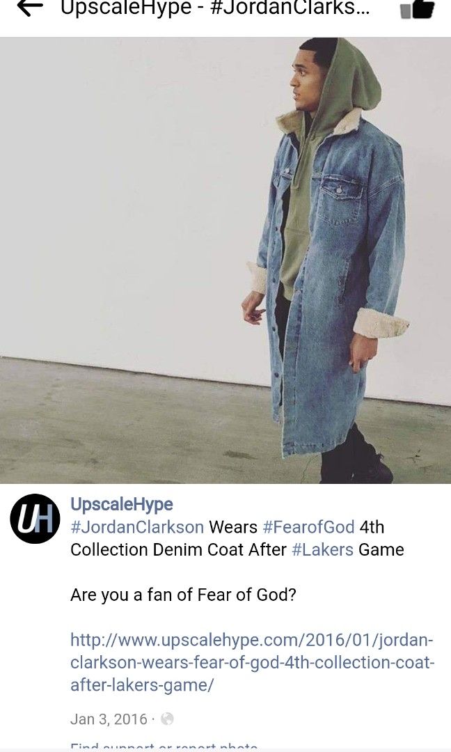Fear of god denim deck sherpa
