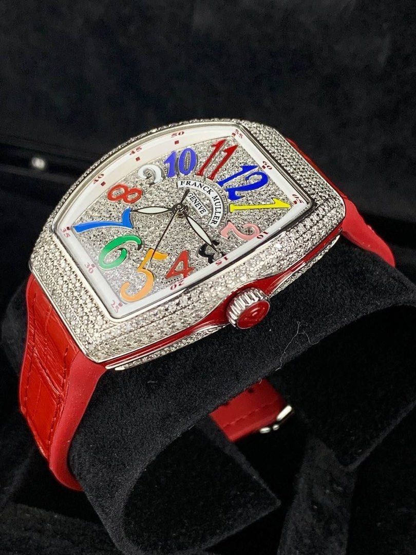 Franck Muller Vanguard Ladies V32 Red Color Dreams Diamond