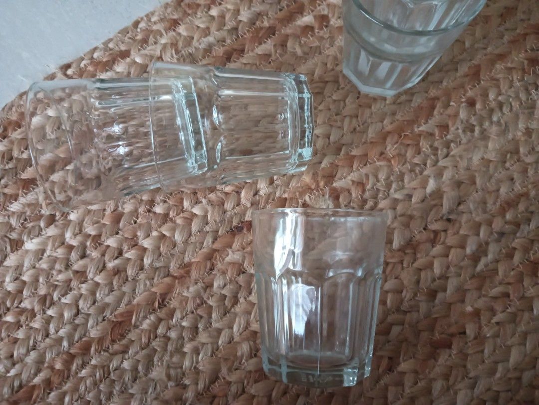 Glass Cups Ikea x 6, Furniture & Home Living, Kitchenware & Tableware