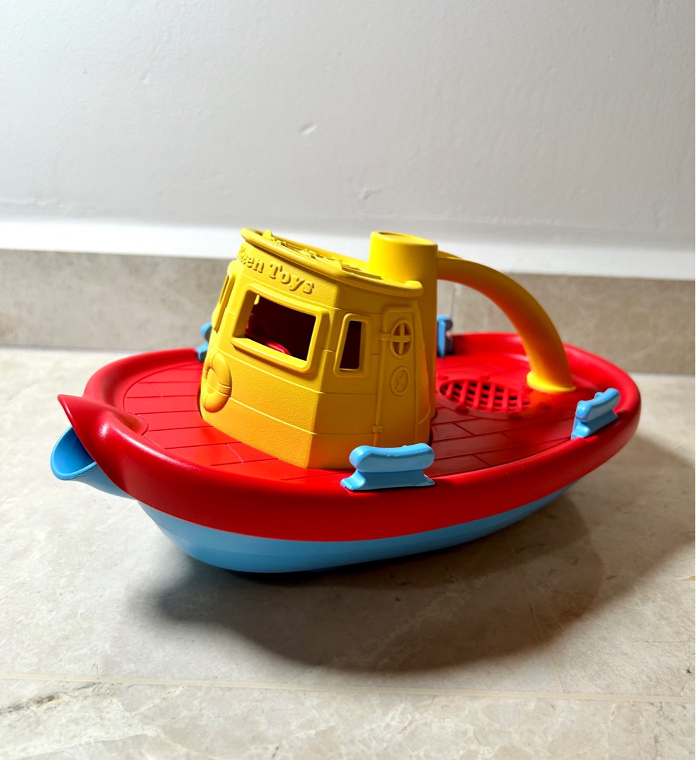 Green Toys BPA Free Tugboat, Hobbies & Toys, Toys & Games on Carousell