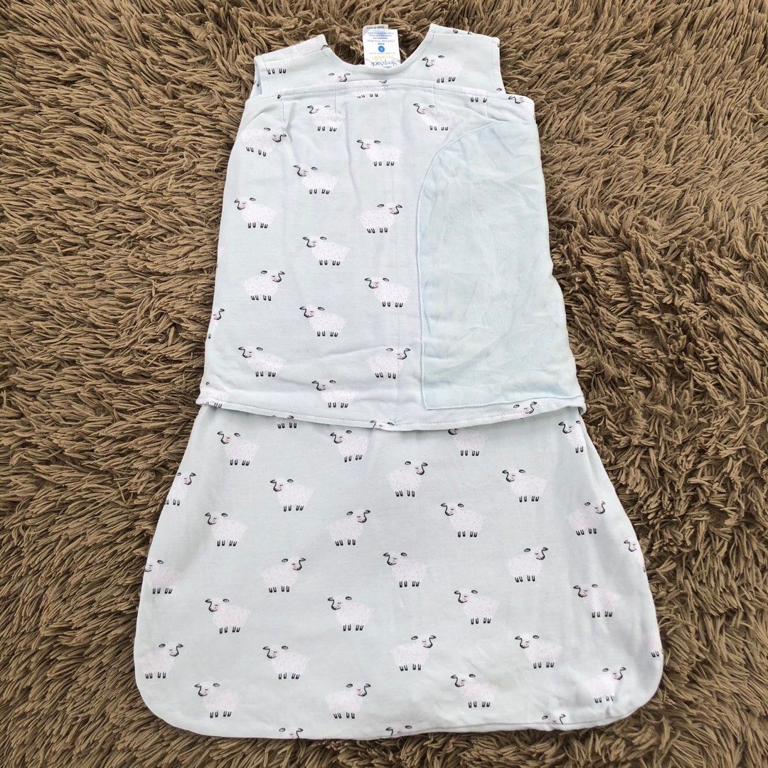 Halo sleepsack swaddle Aqua sheep, Babies & Kids, Babies & Kids
