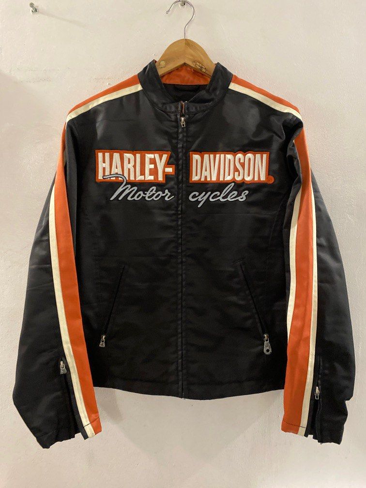 Harley davidson biker jacket Women s Fashion Coats Jackets and