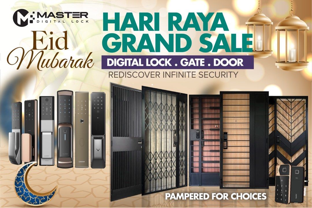 HDB FULL BUNDLE DOOR AND GATE + DIGITAL LOCK, Furniture & Home Living