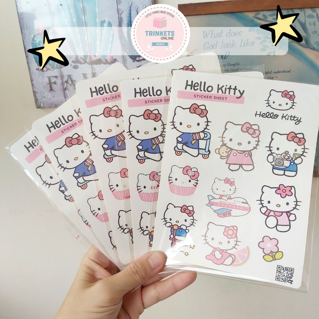 Hello Kitty Sticker Sheet | 10stickers per sheet on Carousell