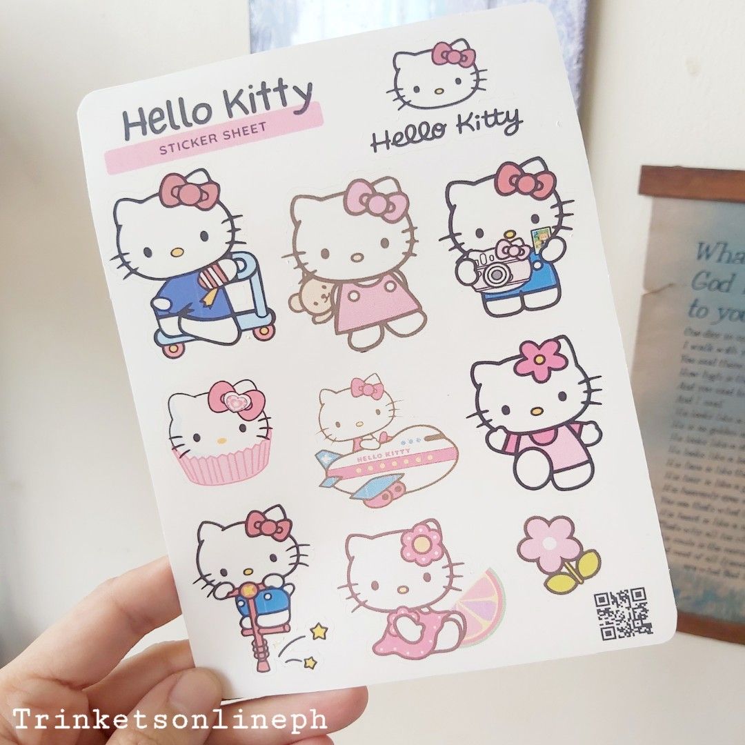 Hello Kitty Sticker Sheet | 10stickers per sheet on Carousell
