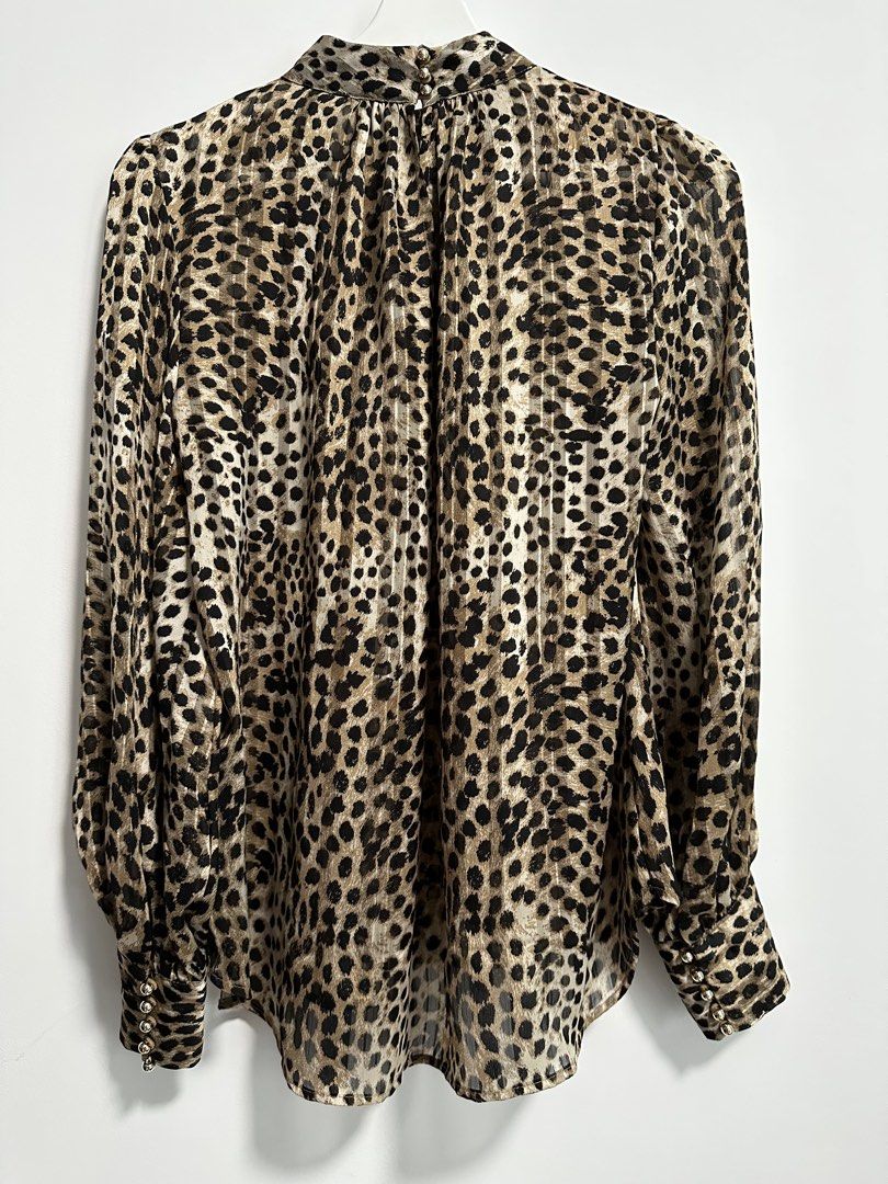 leopard print blouse h&m