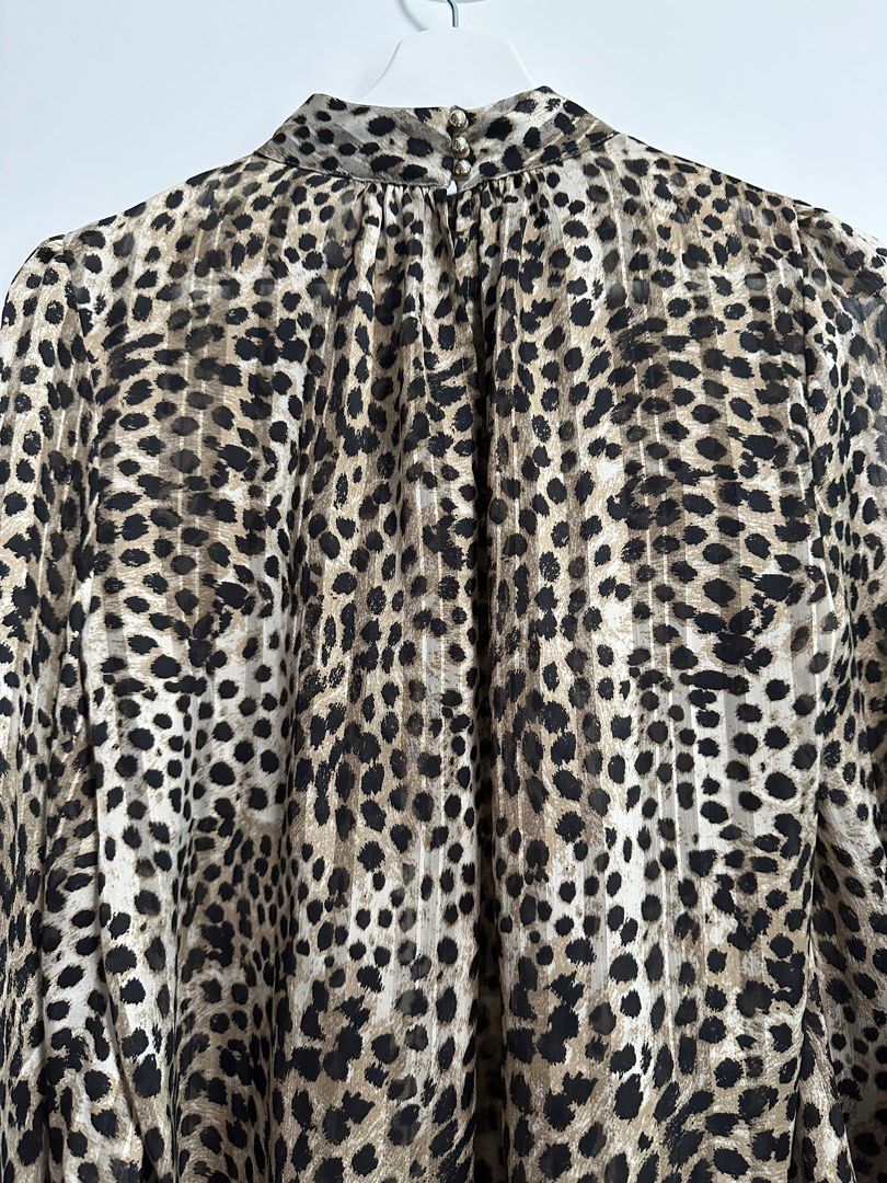 leopard print blouse h&m