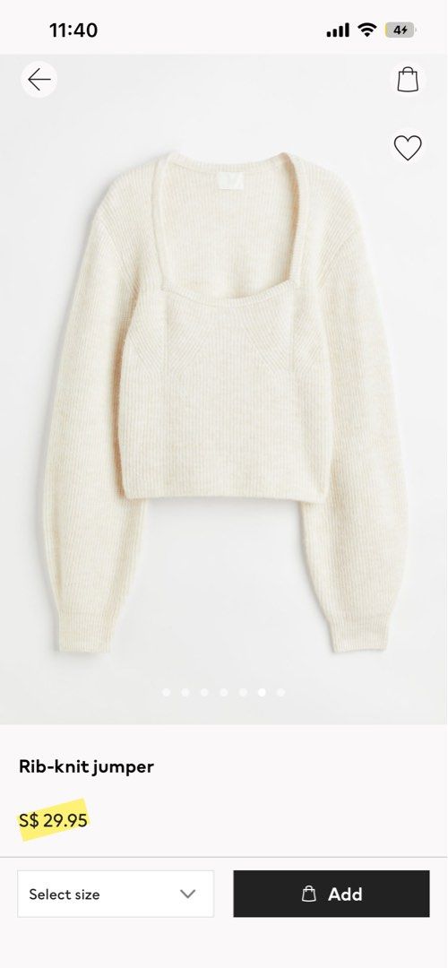 rib knit sweater h&m