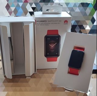 華為智能手錶 HUAWEI Watch Fit (new) TIA-B09 Pomelo Red 柚紅 （禮物，無用過）