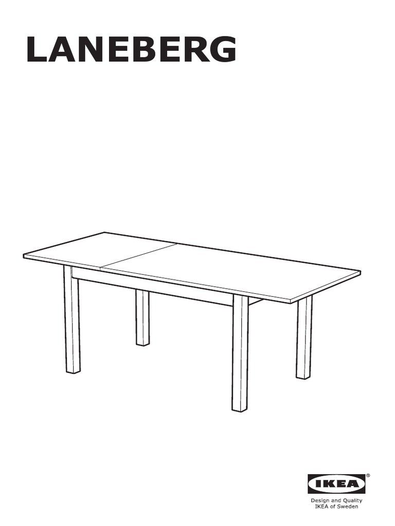 Ikea laneberg sale extendable table assembly