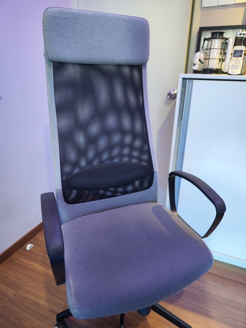 Ikea Markus office chair vissle dark grey, Furniture & Home Living, Furniture, Chairs on Carousell