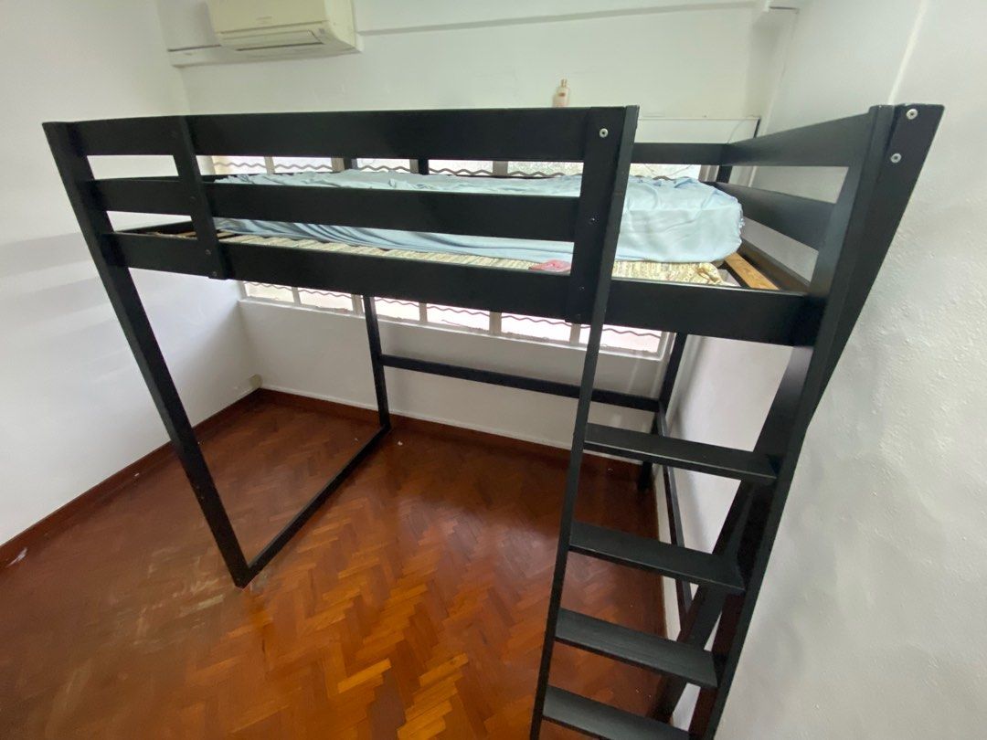 IKEA Queen Loft Bunk Bed frame, Furniture & Home Living, Furniture, Bed