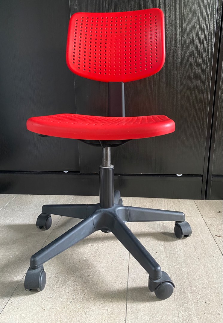 IKEA red chair, Furniture & Home Living, Furniture, Chairs on Carousell