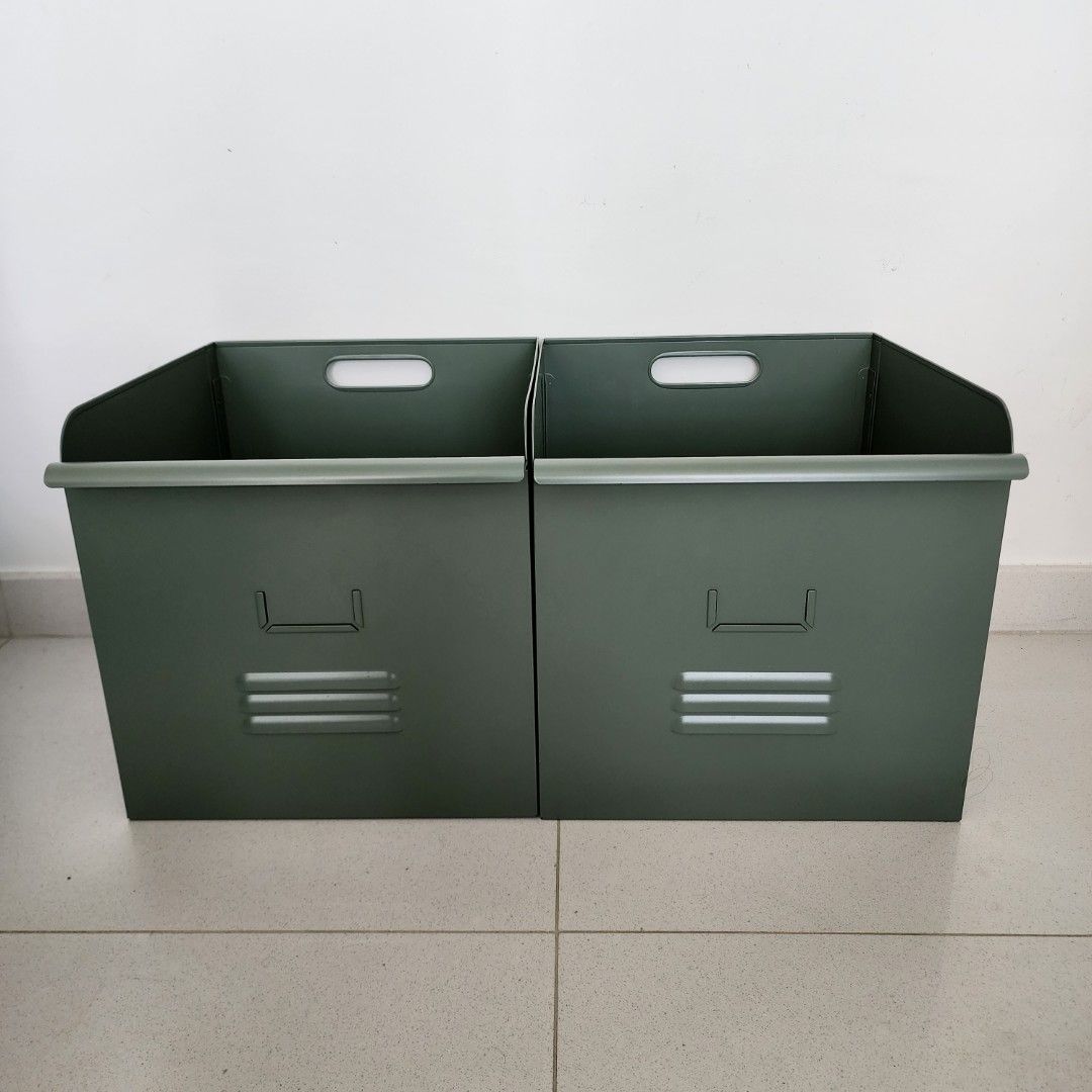 Ikea Rejsa metal storage boxes, Furniture & Home Living, Home Improvement & Organisation