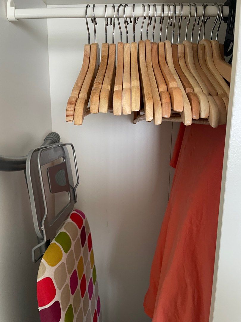 ikea wooden hangers 20 pieces, Furniture & Home Living, Home Improvement & Organisation, Hooks