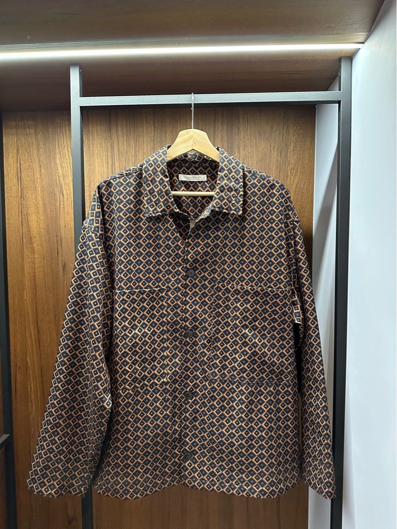 Journal Standard Fine Pattern Shirt/ 民族風長袖襯衫L號, 他的時尚