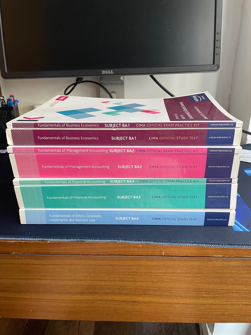 Kaplan CIMA official study book + exam practice kit (BA14, full set