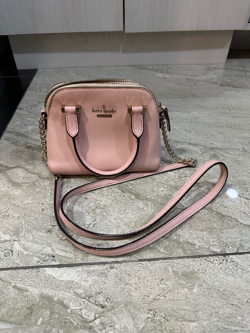 Kate Spade Crossbody Bag Pink, Luxury, Bags & Wallets on Carousell