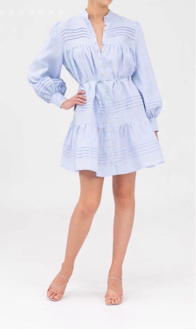 Keepsake Medallion Blue Mini Short Dress, Women's Fashion, Dresses