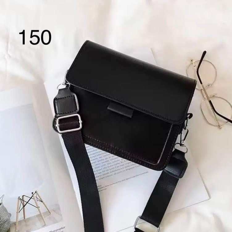 Korean leather cheap sling bag