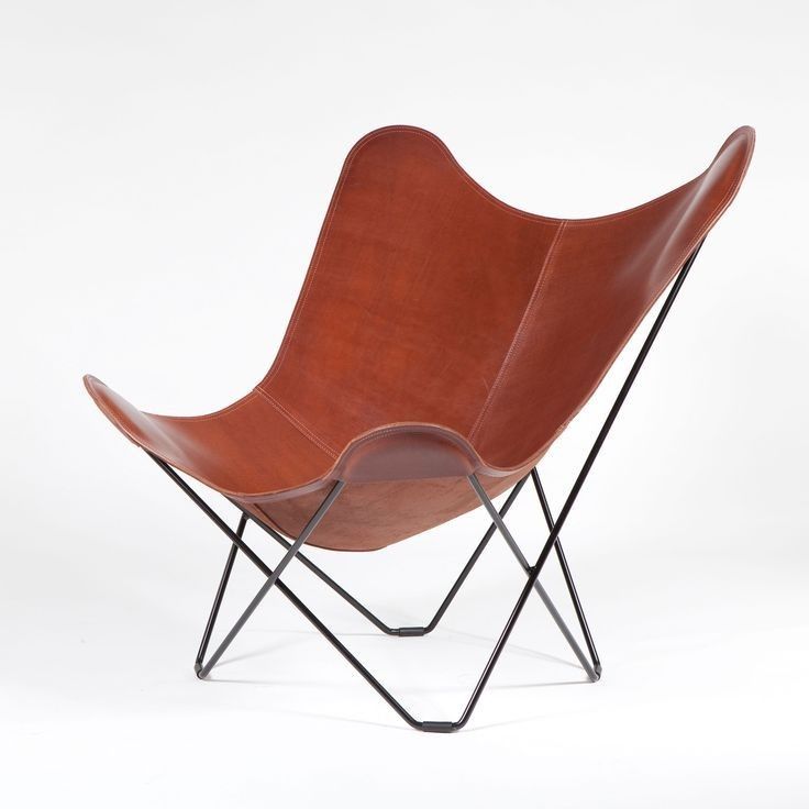 Leather Butterfly Accent Chair. Legit leather on Carousell