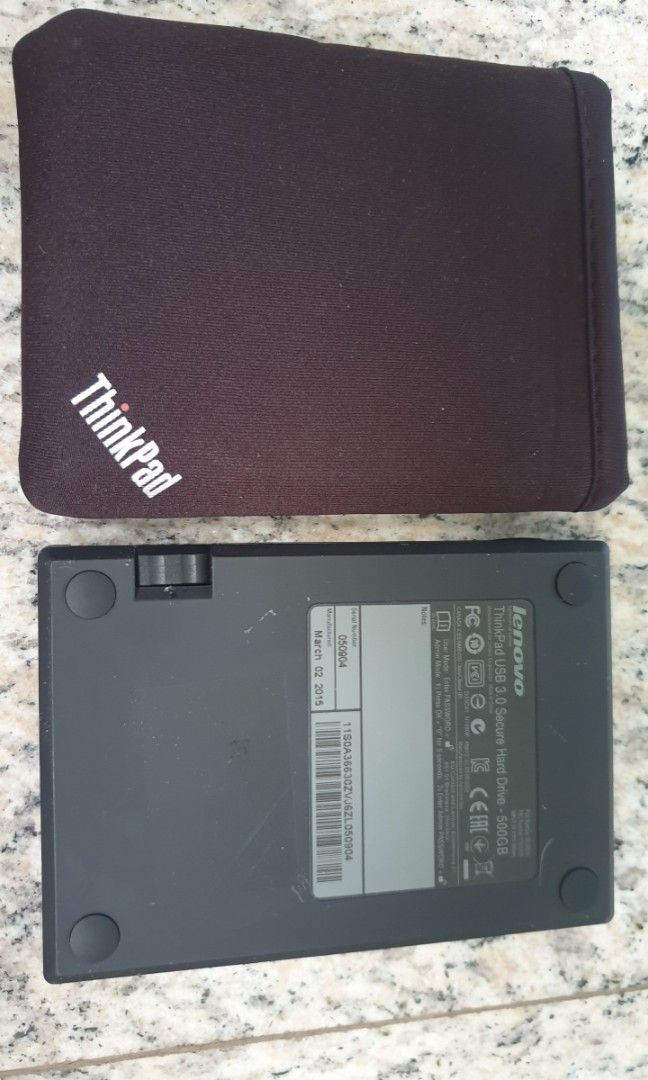 Lenovo thinkpad usb 3 0 secure hard drive 500gb computers tech