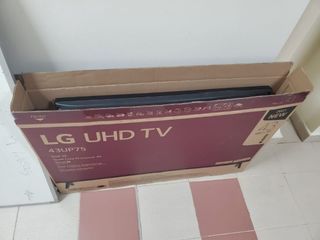 LG UHD 4K TV, 43 inch UP75 series 4K active HDR WebOS Smart AI ThinQ