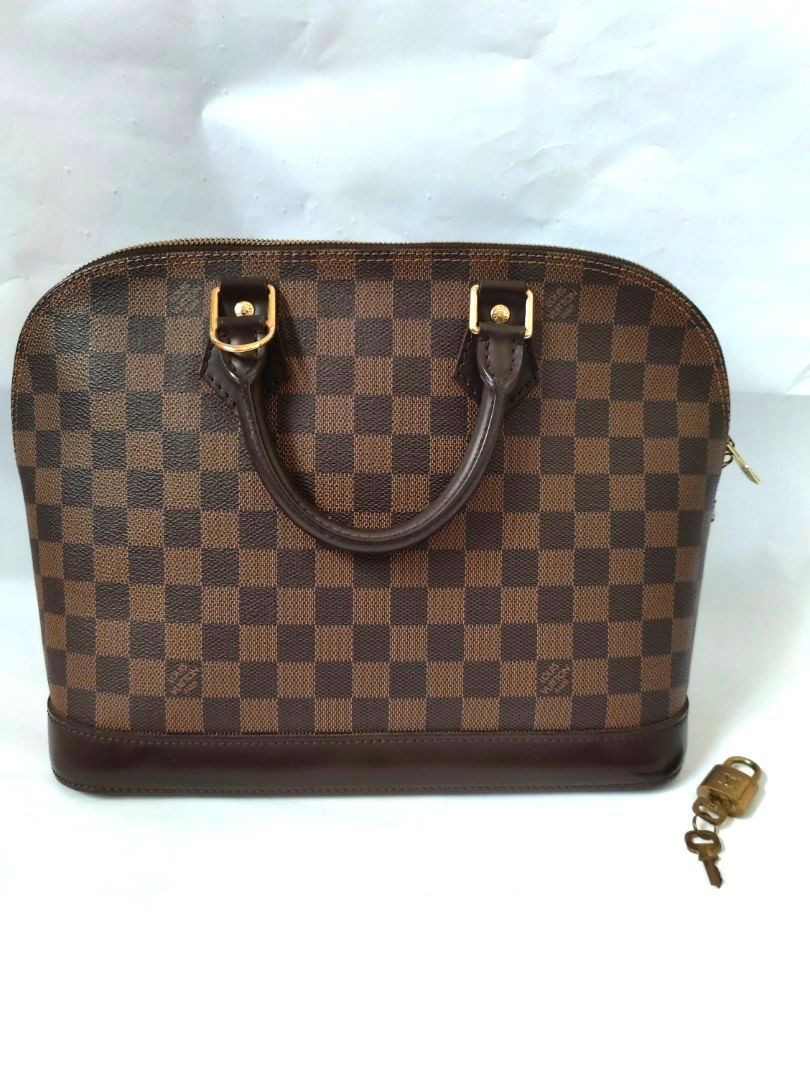 AUTHENTIC Louis Vuitton Alma Damier Ebene PM PREOWNED (WBA474