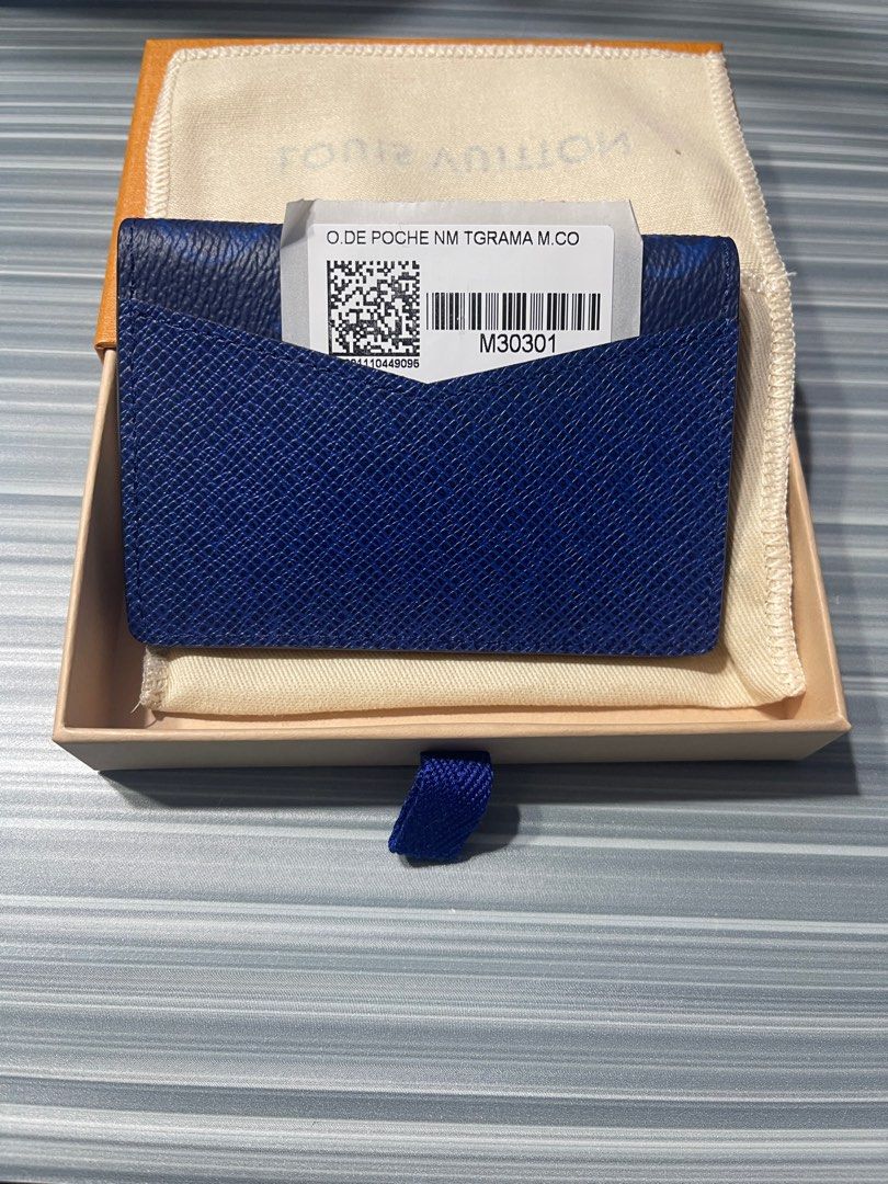 Louis Vuitton M30985 Pocket Organizer , Navy, One Size