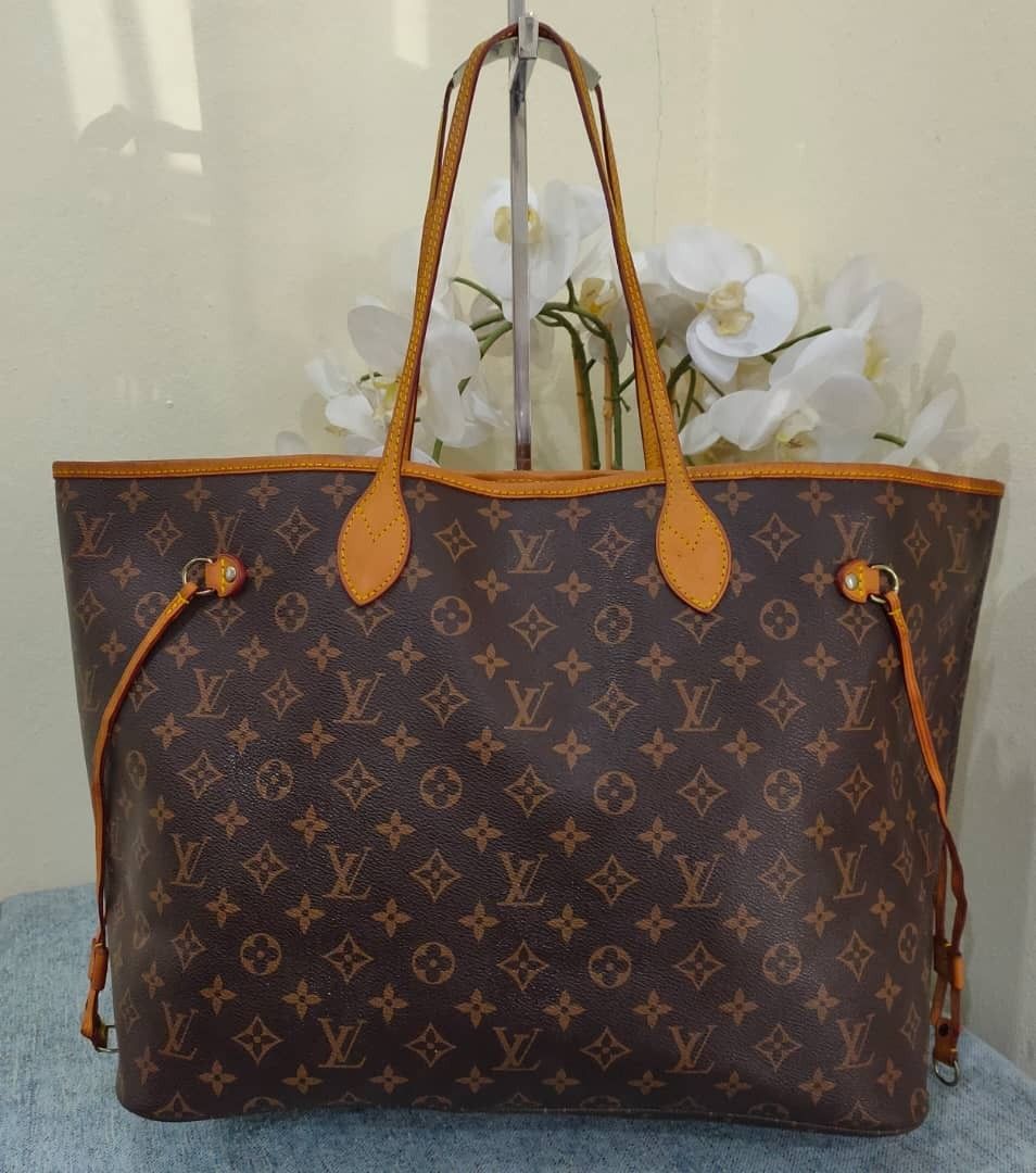 Louis Vuitton Neverfull MM Floral Pattern Silver in Coated Canvas/Leather  with Gold-tone - US