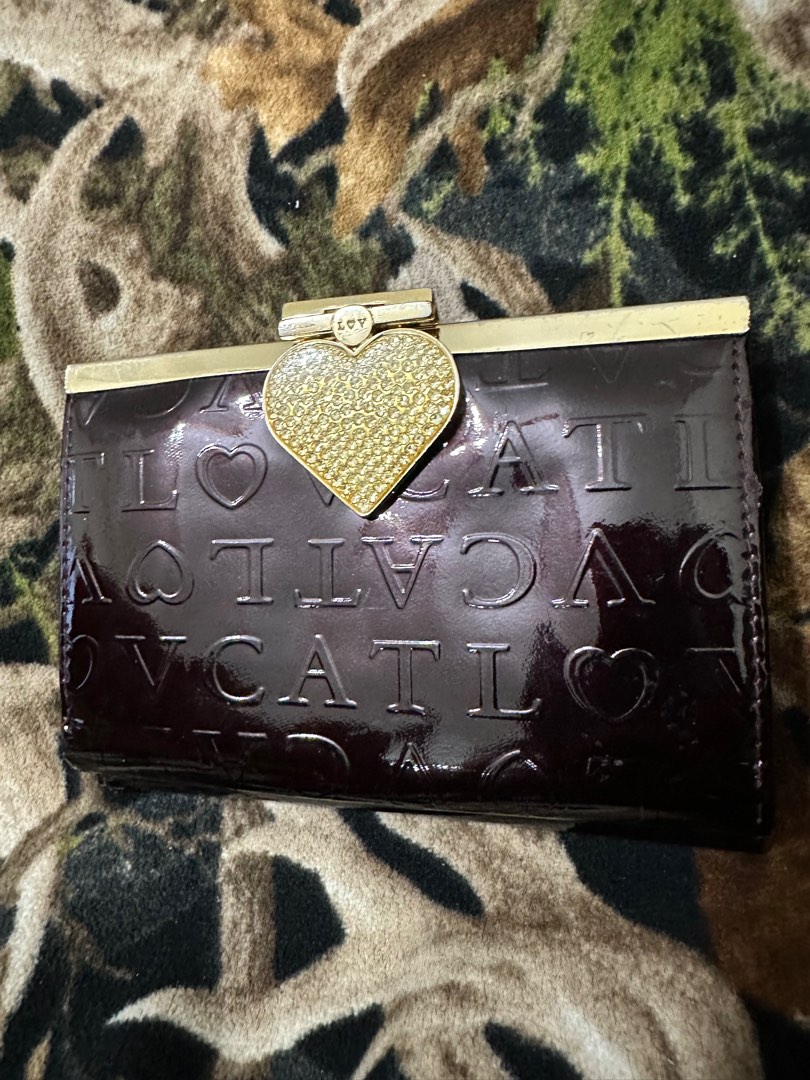 Lovecat Plum Trifold Wallet