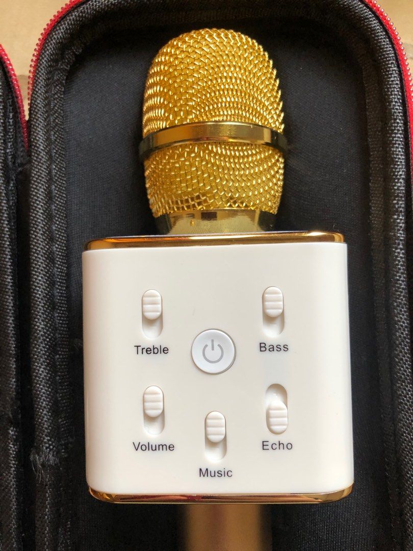 Mic Karaoke Premium, Warna Gold on Carousell