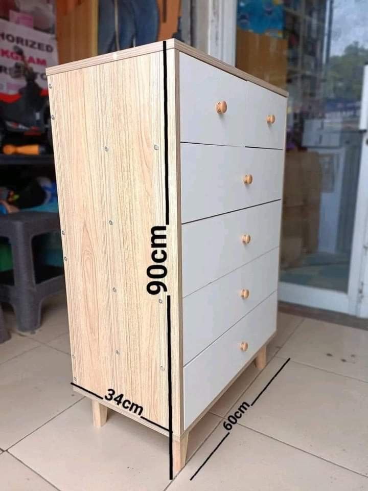 Minimalist 5 layers Wooden Drawers (Category: Shelves, Cabinets & Racks) located in Manila. Submitted by tindahanniatelizcehl (Listing ID 1216059845, Image 2). Description: SIZE: 60x34x90cm Disassemble 2 colors available Material-Medium fiber density board.