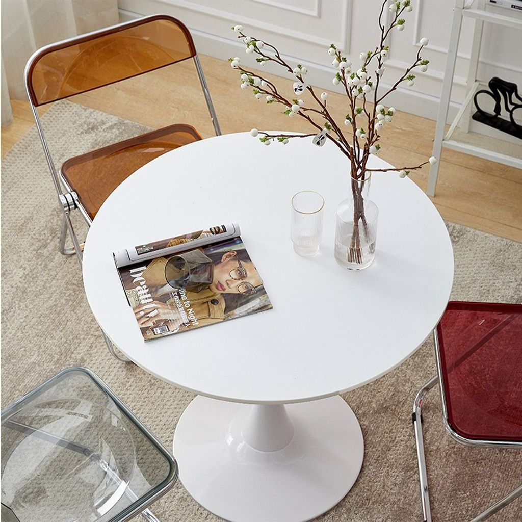 Minimalist Round Tulip Table, Furniture & Home Living, Furniture ...