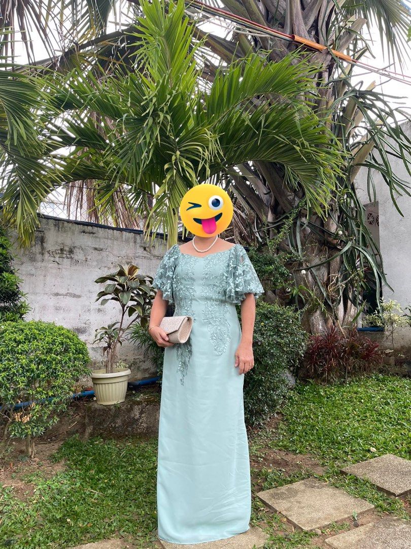 Mint green gown for principal sponsors best sale