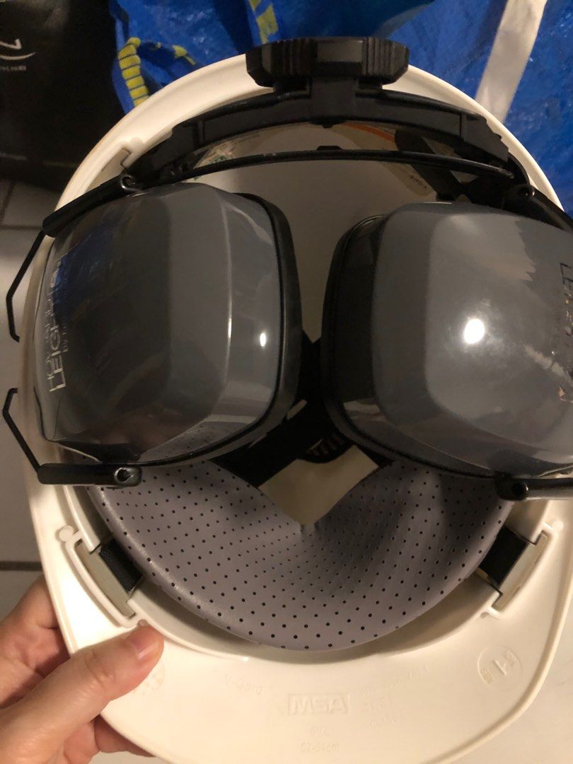 MSA Safety Helmet with Honeywell Ear Muff, Men's Fashion, Watches