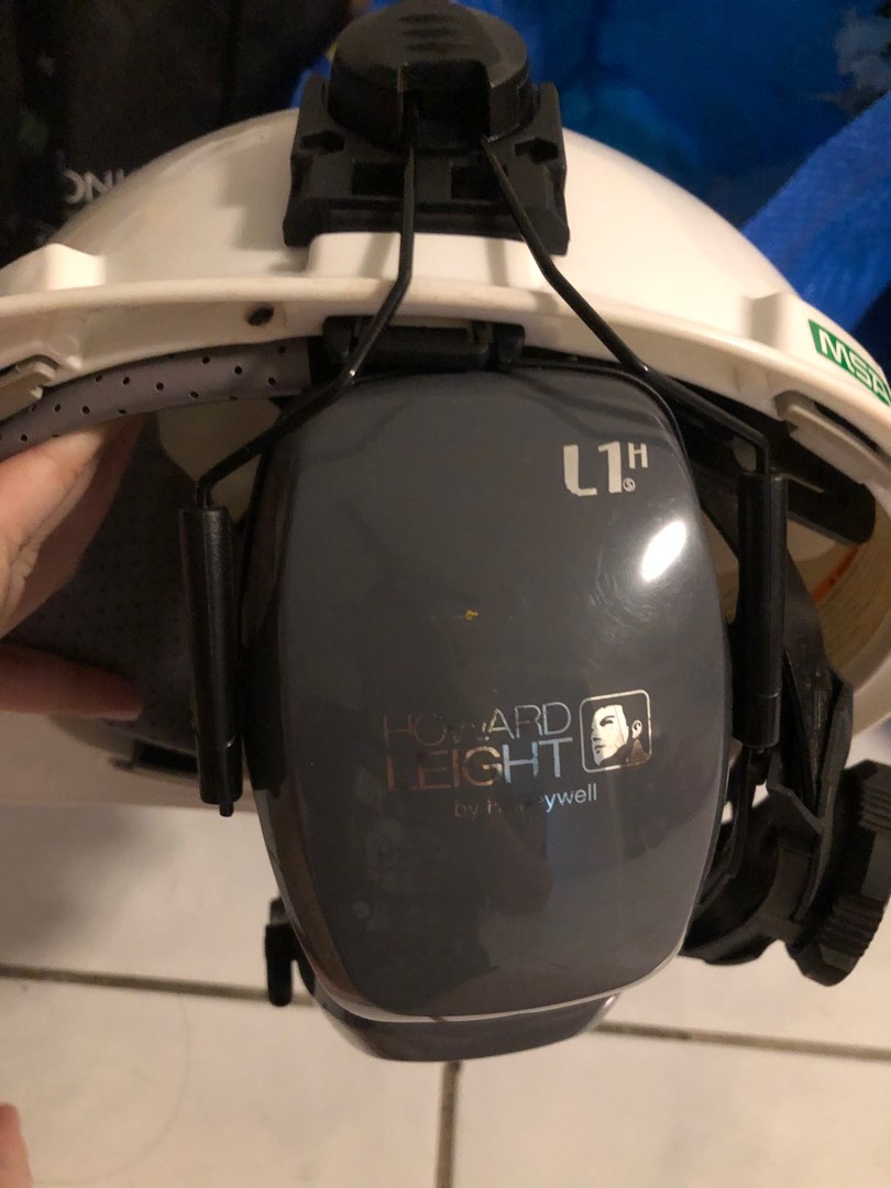 MSA Safety Helmet with Honeywell Ear Muff, Men's Fashion, Watches