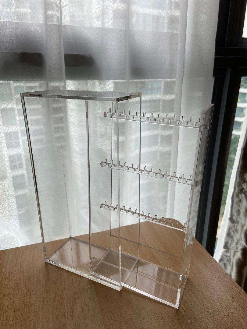Muji Acrylic Jewelry Organizer for earrings and necklace, Furniture